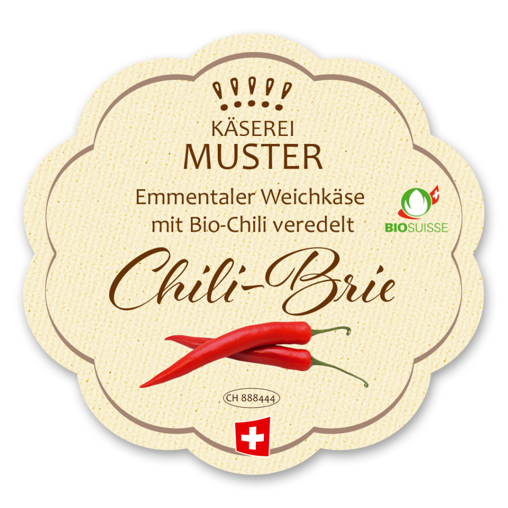 Bild Etiketten Chili-Brie